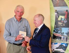 The smile says it all? Heritage Minister Mick Gentleman and Alastair Crombie