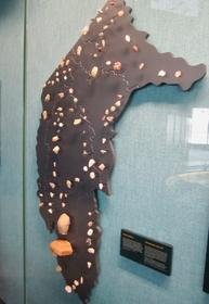 Stone artefacts from the Gillespie Collection mounted at the National Capital Exhibition, Regatta Point.