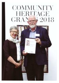 Dr Marie-Louise Ayres, Director-General of the National Library of Australia and Ken Heffernan