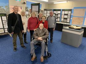 L-R.  Craig O'Brien, Sharon Lesley Evans nee O'Brien, Diane Fleming nee McIntyre, Renny Horsburgh (wife of Mark O'Brien), Lorna May McIntyre nee O'Brien, Mark O'Brien. Ronald O'Brien in wheelchair
