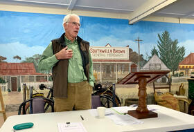 Honorary Curator Alastair Crombie presents the Centre's annual report