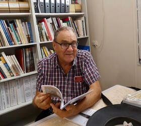 Centre visitor Cameron Archer, local pioneer descendant