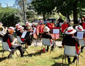 Canberra Brass on the grass at Hall