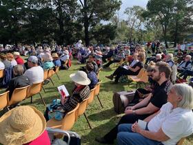 A section of the audience for 'Brass on the Grass'