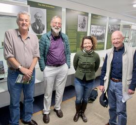 David Headon, Nick Swain (co-curator), Minister Rebecca Vassarotti, Allen Mawer (co-curator)