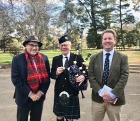 Cameron Archer (author), bagpiper, James Cameron (Commissioner Clan Cameron Australia)