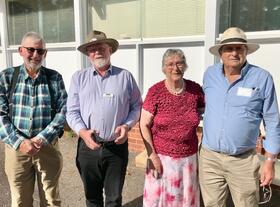 Ralph Southwell (President Southwell Family Society), Dr Ken Heffernan (Chair ACT Heritage Council), Cynthia and Kingsley Southwell.