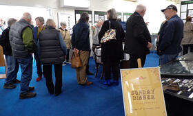Guests enjoying the information and displays
